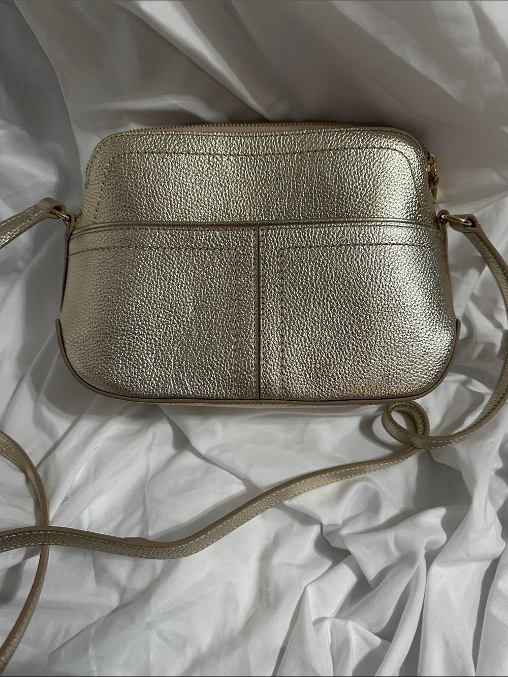 Talbots Metallic Gold Crossbody Bag